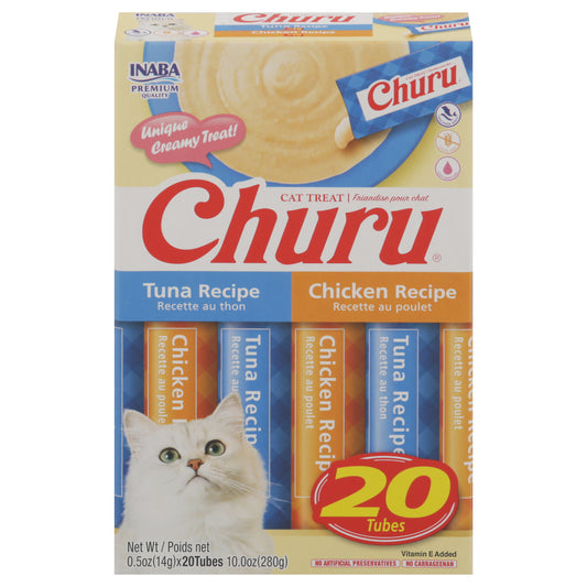 Inaba - Cat Churu Tuna Chkn Var - Cs Of 8-20/.5 Oz