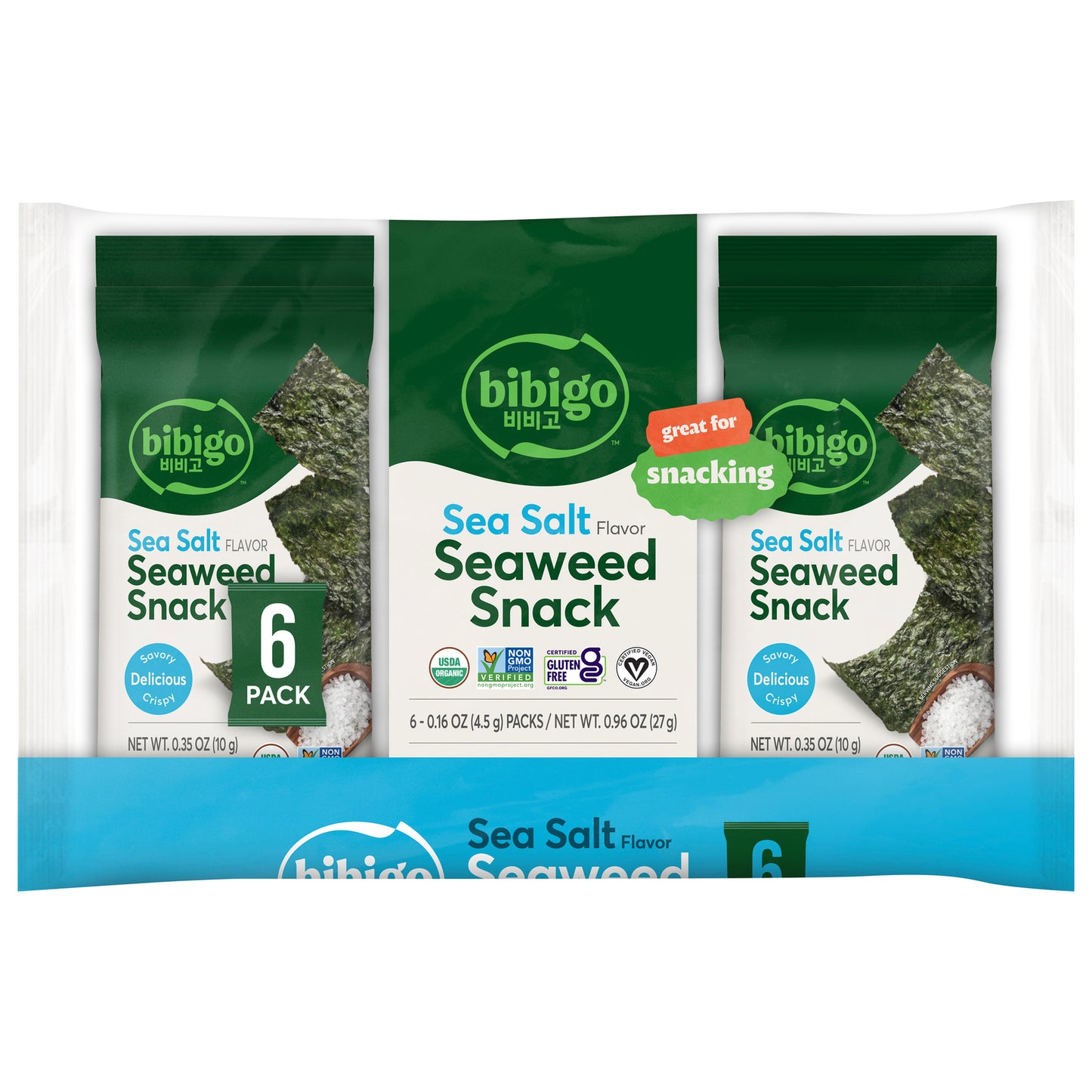Bibigo - Seaweed Og2 Snack Sea Slt - Cs Of 6-6/.16 Oz
