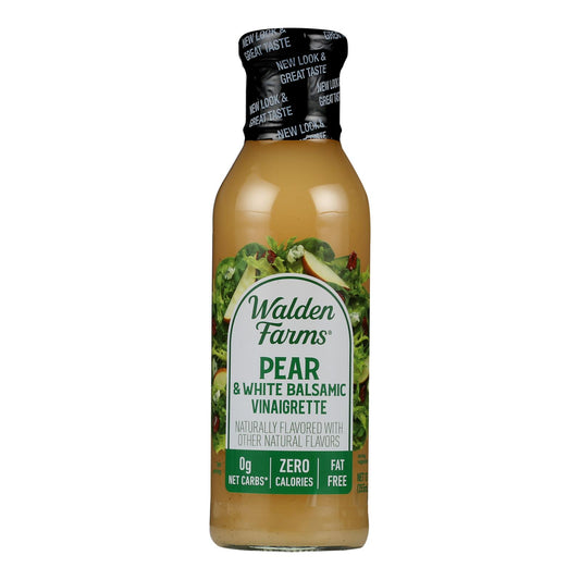 Walden Farms Calorie Free Pear And White Balsamic Vinaigrette  - Case Of 6 - 12 Fz