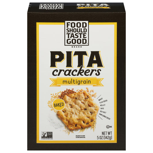 Food Should Taste Good - Crackers Pita Bkd Multgrn - Cs Of 6-5 Oz