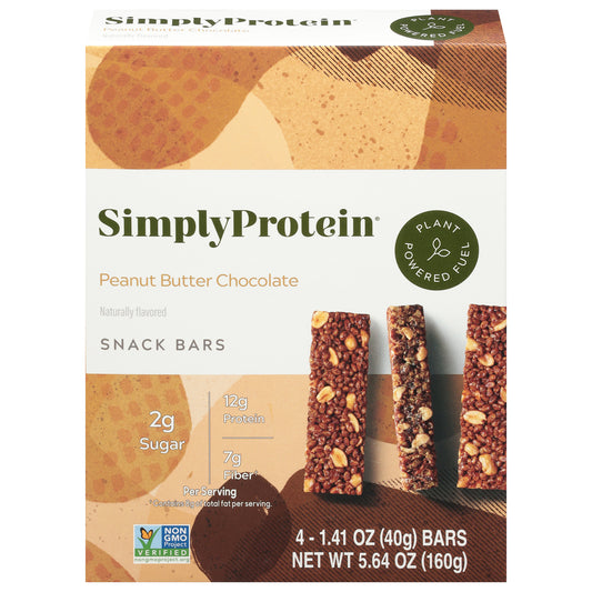 Simply Protein - Protein Bar Pb Chocolate - Cs Of 6-4/1.41 Z