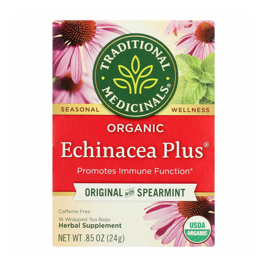 Traditional Medicinals Organic Echinacea Plus Tea - Caffeine Free - 16 Bags