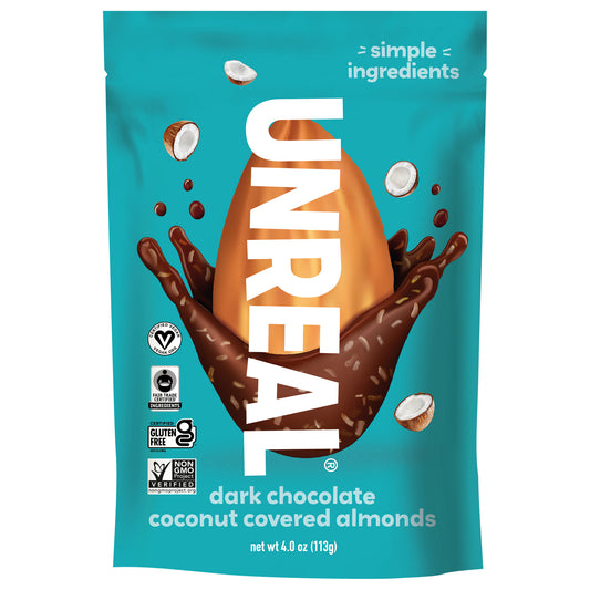 Unreal - Alm Dk Choc Cnut Covered - Cs Of 6-4 Oz