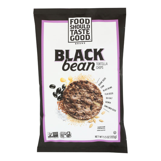 Food Should Taste Good - Tortilla Chips Black Bean - Cs Of 12-5.5 Oz