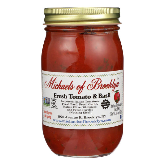Michael's Of Brooklyn - Sauce Tomato Basil - Case Of 6 - 16 Oz