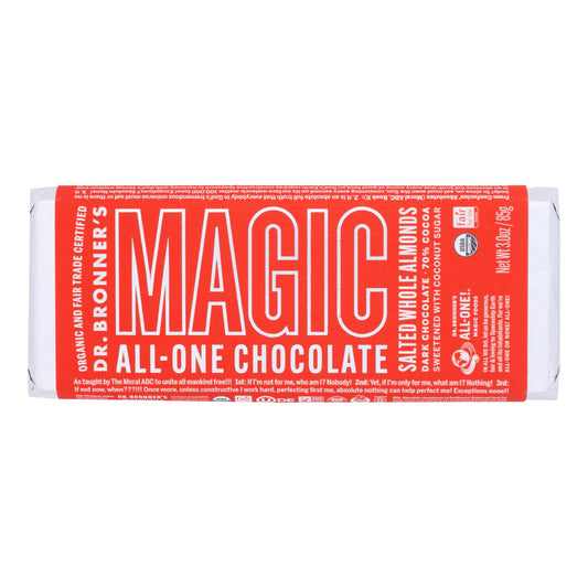 Dr. Bronner's - Bar Chocolate Salted Almnd - Case Of 9-3 Oz