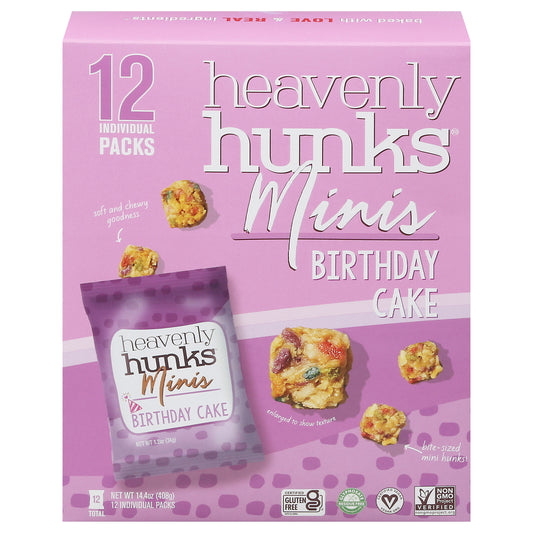 Heavenly Hunks - Ckie Minis Brthdy Ck 12ct - Cs Of 6-14.4 Oz