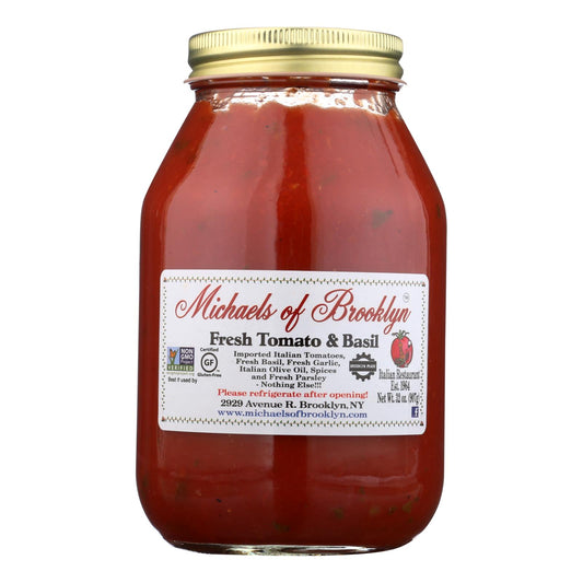 Michael's Of Brooklyn Fresh Tomato And Basil Pasta Sauce  - Case Of 6 - 32 Oz
