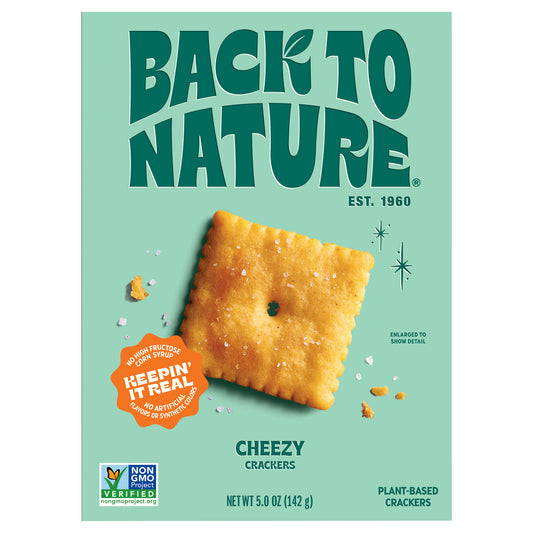 Back To Nature - Crackers Cheezy Square - Cs Of 6-5 Oz