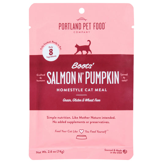 Portland Pet Food Company - Cat Meal Salmon N Pumpkin - Cs Of 12-2.6 Oz