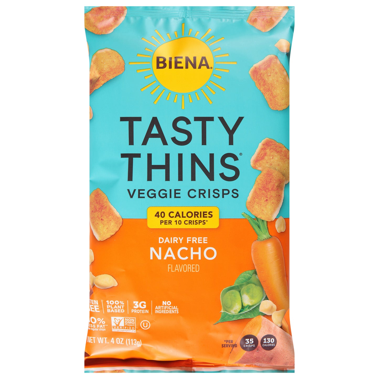 Biena Llc - Tasty Thins Nacho Chkpea - Cs Of 12-4 Oz
