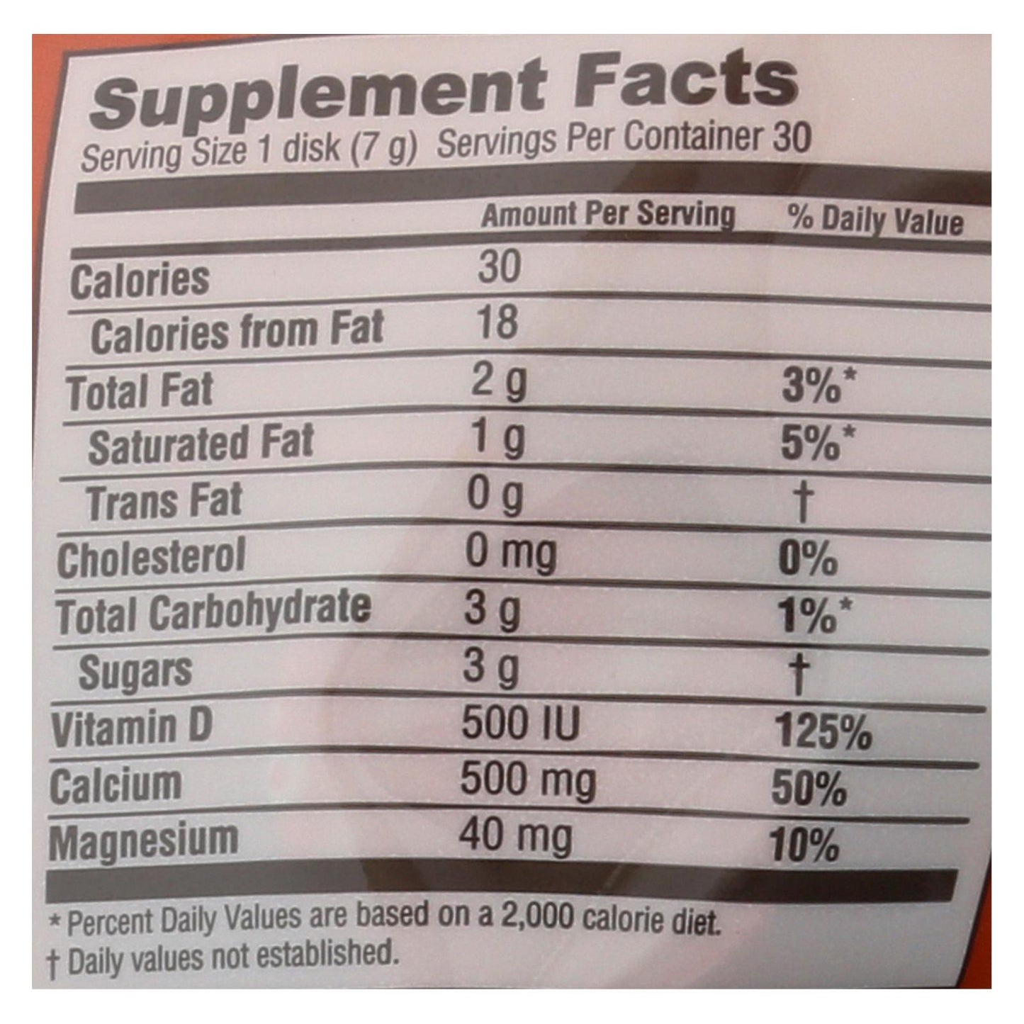 Adora - Chocolate Disk Mlkchc Calc - 1 Each-30 Ct