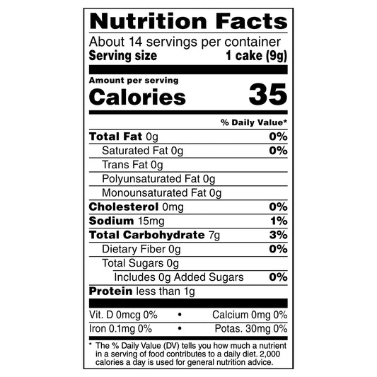 Mother's - Rice Cake Plain Salted - Cs Of 12-4.4 Oz