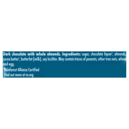 Ritter Sport - Dark Choc Whole Almnd - Cs Of 11-3.5 Oz