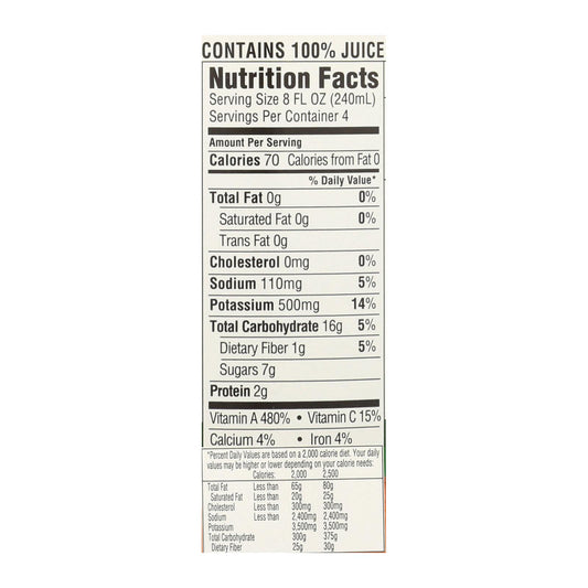 R.w. Knudsen Organic Juice, Carrot - Case Of 6 - 32 Fz