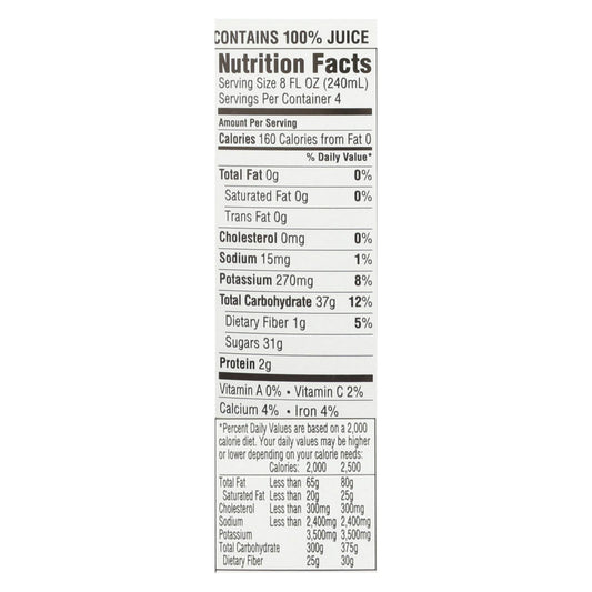 Rw Knudsen Organic Just Concord Juice  - Case Of 6 - 32 Fz