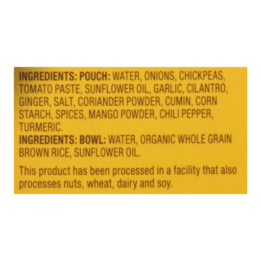 Tasty Bite - Bowl Chickpeas & Rice - Cs Of 6-8.8 Oz