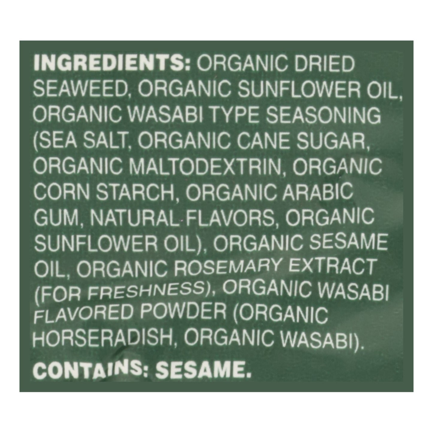 Bibigo - Seaweed Og2 Snack Wasabi - Cs Of 12-.35 Oz