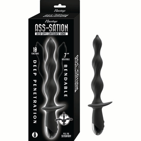 Ass Sation Deep Dive Contoured Wand-black