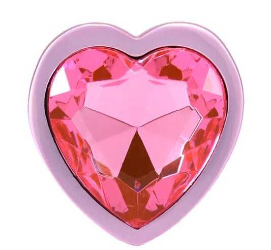 Booty Bling Heart Diamond Jew/ Metal Plug S/pink