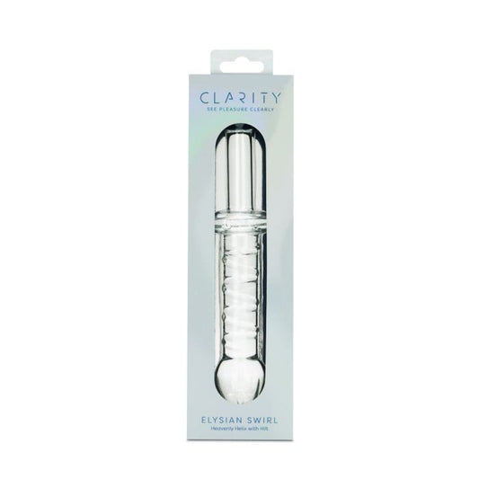 Clarity Glass Dildo Elysian Swirl