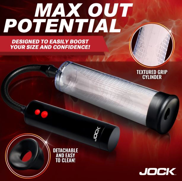 Jock Advanced Power Up Recharg Automatic Penis Pump