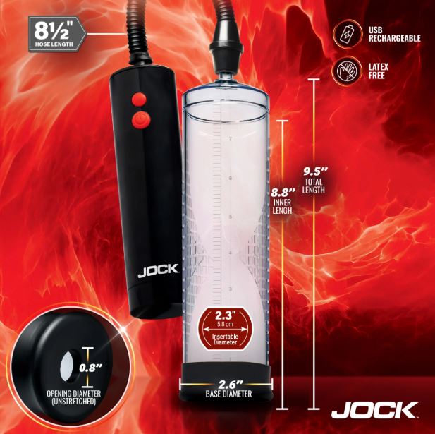 Jock Advanced Power Up Recharg Automatic Penis Pump