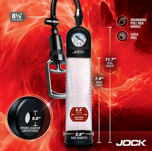 Jock Advanced Pump Up Gauge Penis Pump W/pull Handle