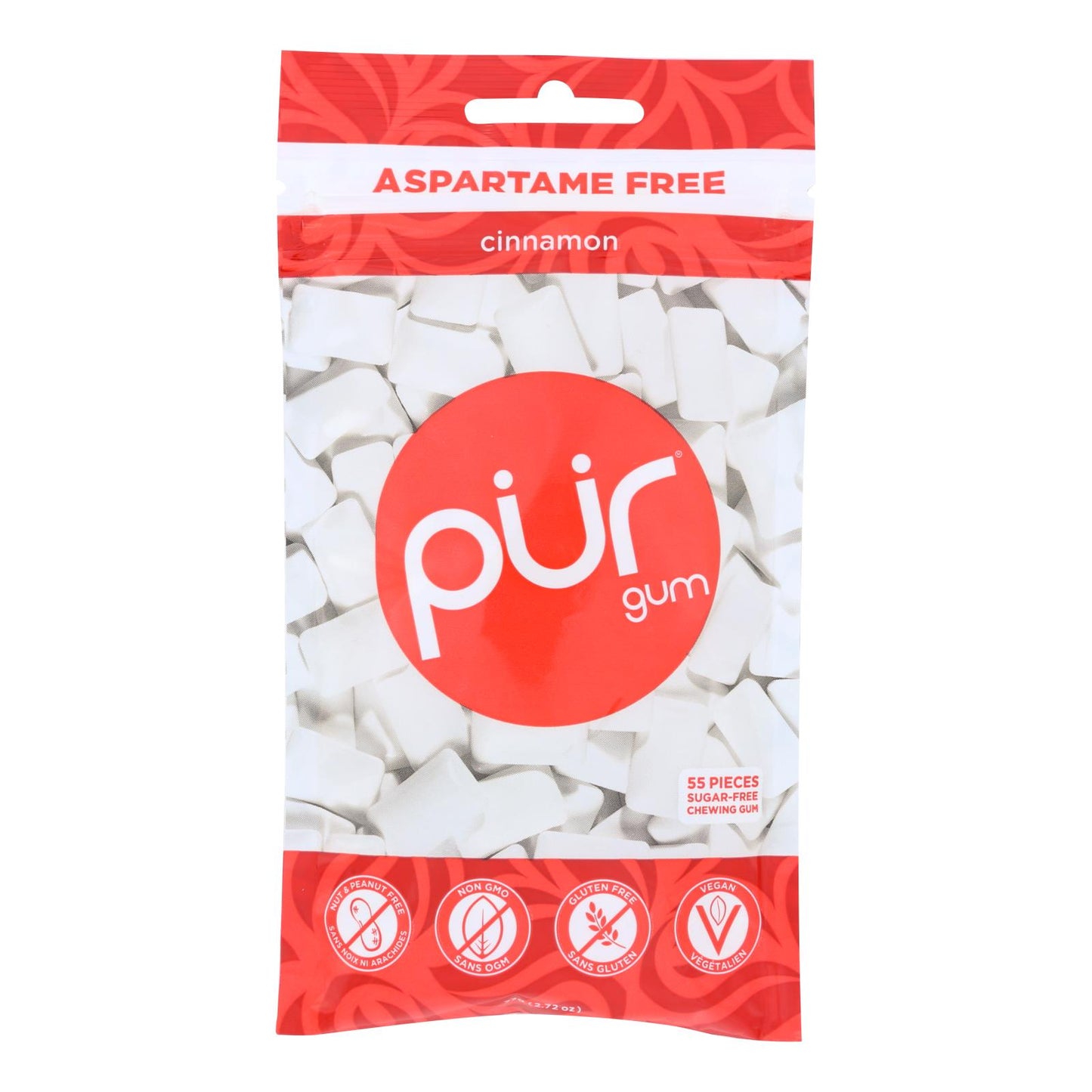 Pur Cinnamon Gum  - Case Of 12 - 2.72 Oz