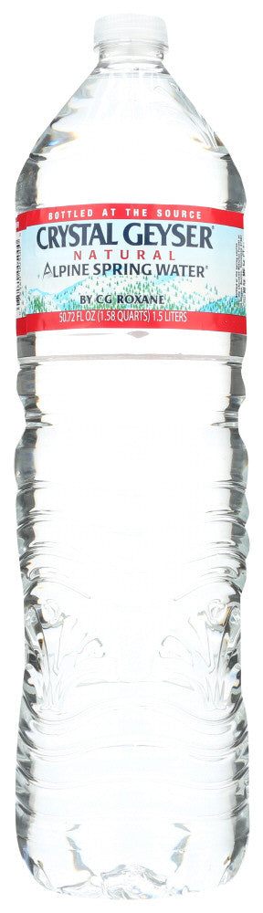 Crystal Geyser Alpine Spring Water Plastic 1.5 Liter (12x50.7 Oz)