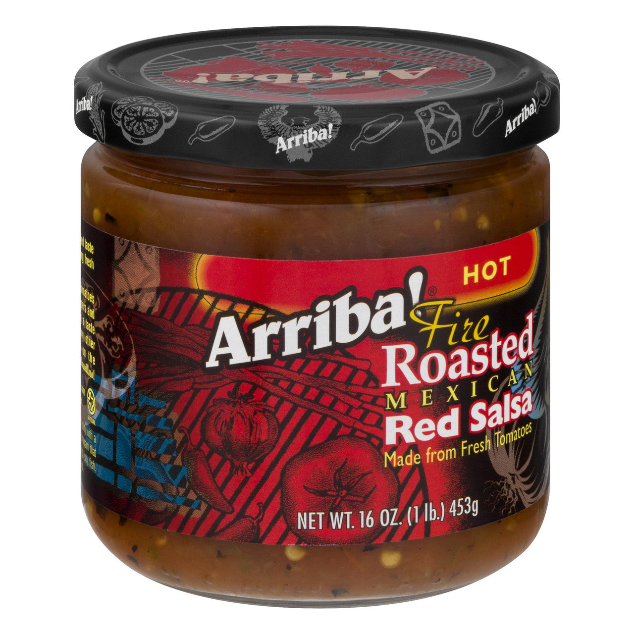Arriba! Fire Roasted Mexican Red SalsaHot (6x16Oz)