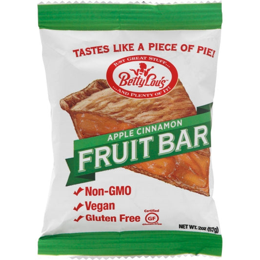 Betty Lou's Apple Cinnamon Fruit Bars (12x2 Oz)