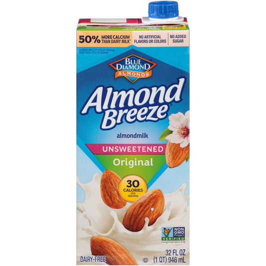 Blue Diamond Original Almond Breeze Unsweetened (12x32 Oz)