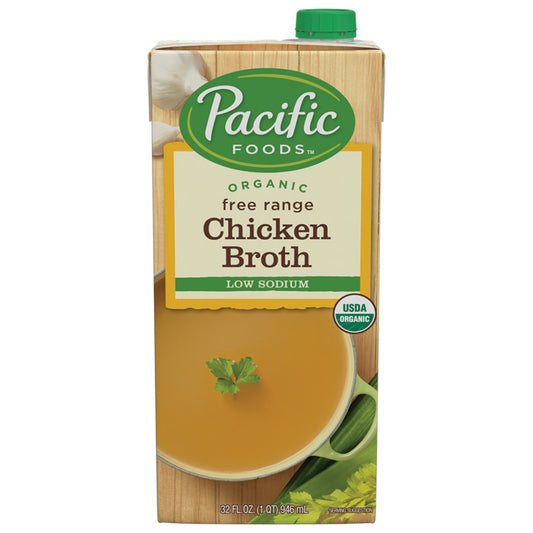 Pacific Natural Chicken Low Sodium Broth (12x32 Oz)