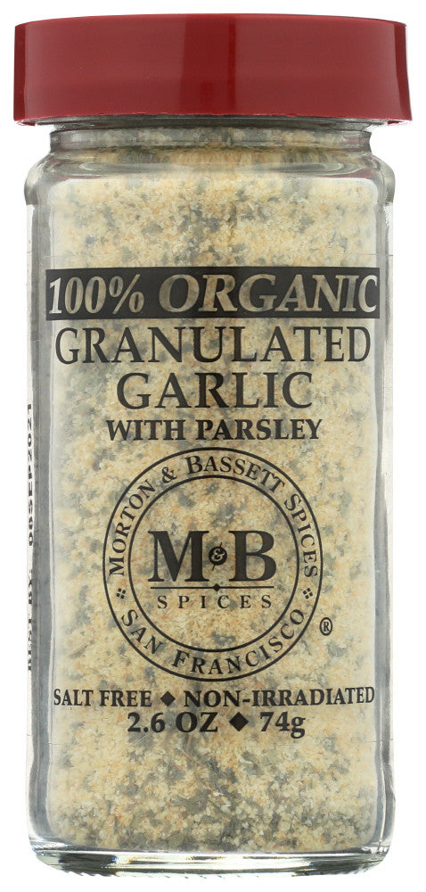 Morton & Bassett Organic Granulated Garlic With Parsley (3x2.6Oz)
