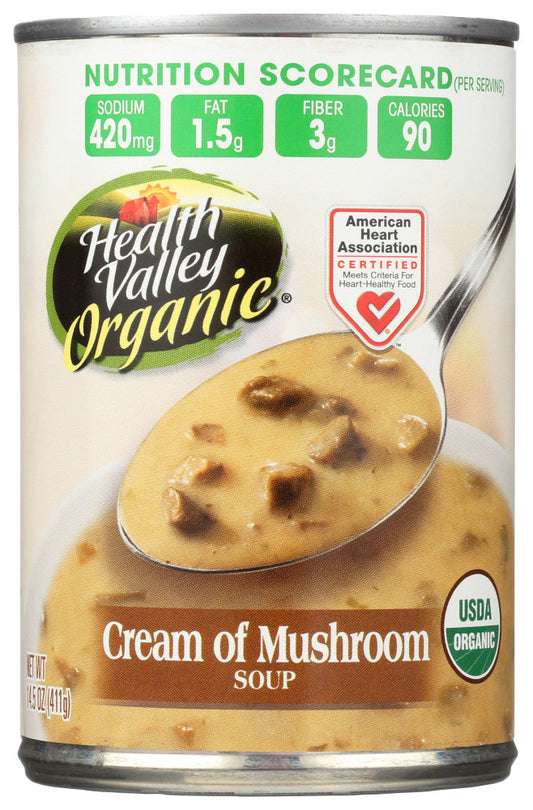 Health Valley Cream Mushroom Soup (12x14.5 Oz)
