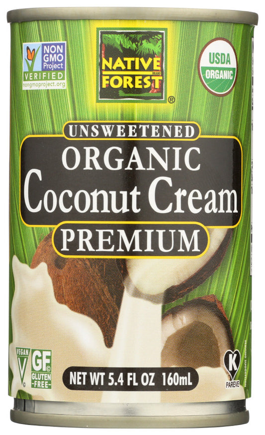 Native Forest Organic Premium Coconut Cream Unsweetened  (12x5.4 OZ)