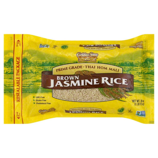 Golden Star Jas Brn Rice (12x28OZ )