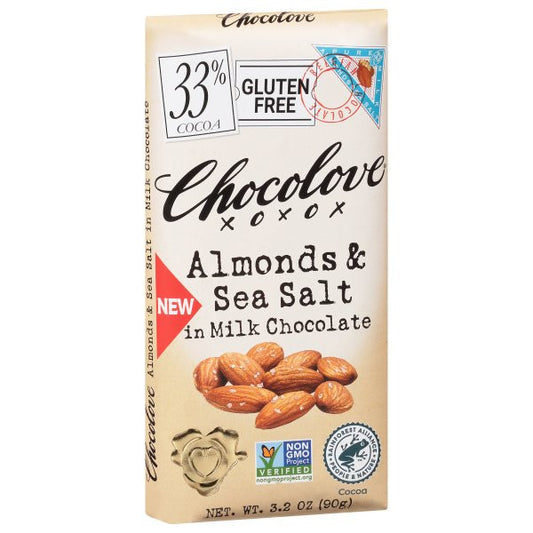 CH LOVE BAR MLK CHOC ALM ( 12 X 3.2 OZ   )