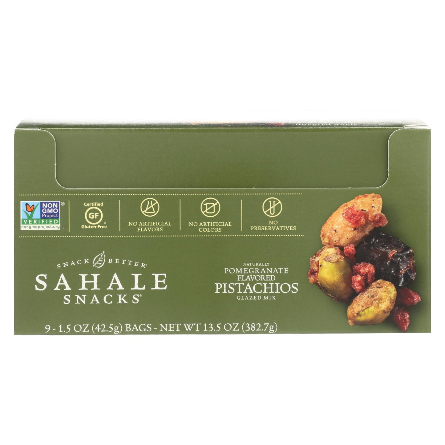 Sahale Glazed Mix With Pomegranate Flavored Pistachios  - Case Of 9 - 1.5 Oz