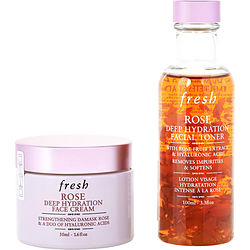 Rose Deep Hydration Facial Toner 100ml + Rose Deep Hydration Face Cream 50ml --2pcs
